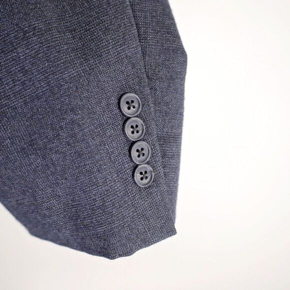 Austin Reed Flannel Wool Gray Peak‎ Lapel Double Breasted Blazer 42R Dillard's - Picture 4 of 15